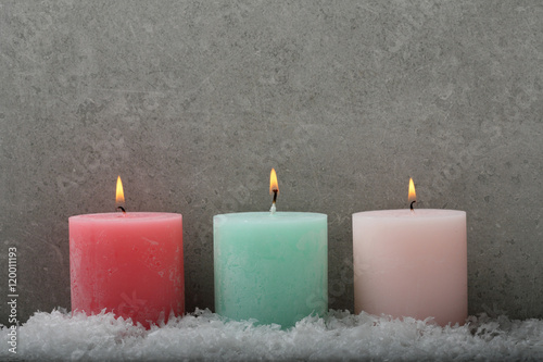 Burning christmas candles