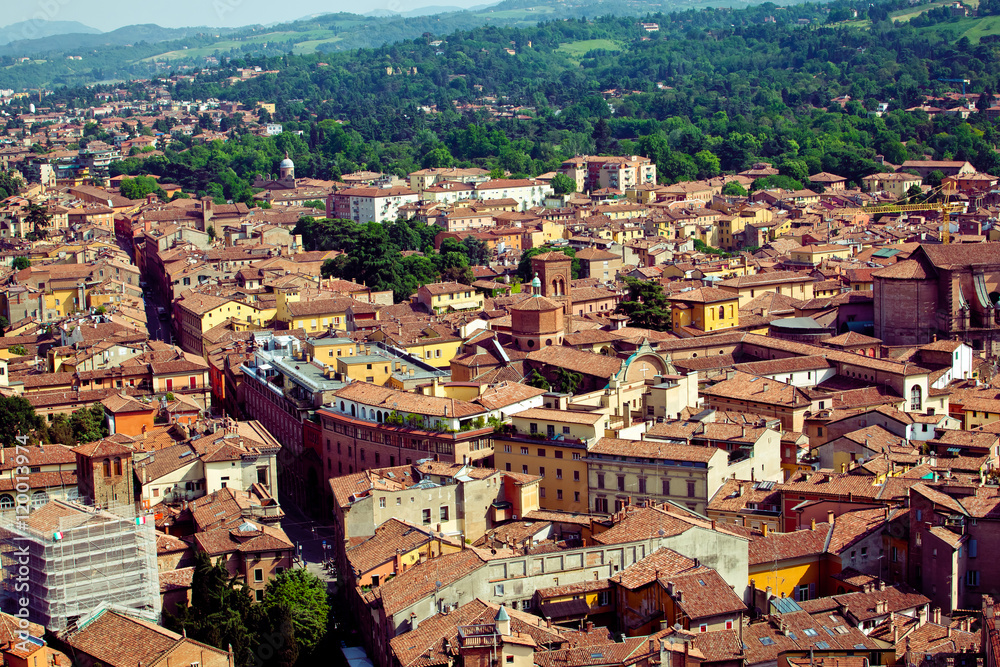 Bologna aerial city view in Italia