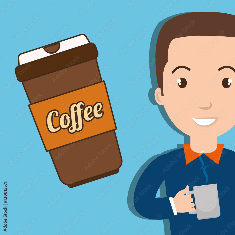 man young cup coffee vector illustration eps10 eps 10 man young cup coffee vector illustration eps10 eps 10