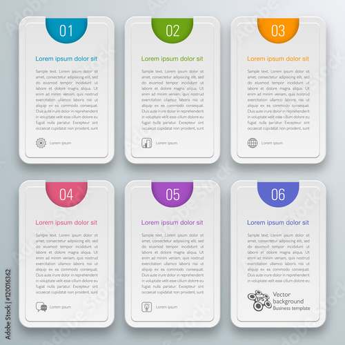 Infographics Vector Background #6-Step Process