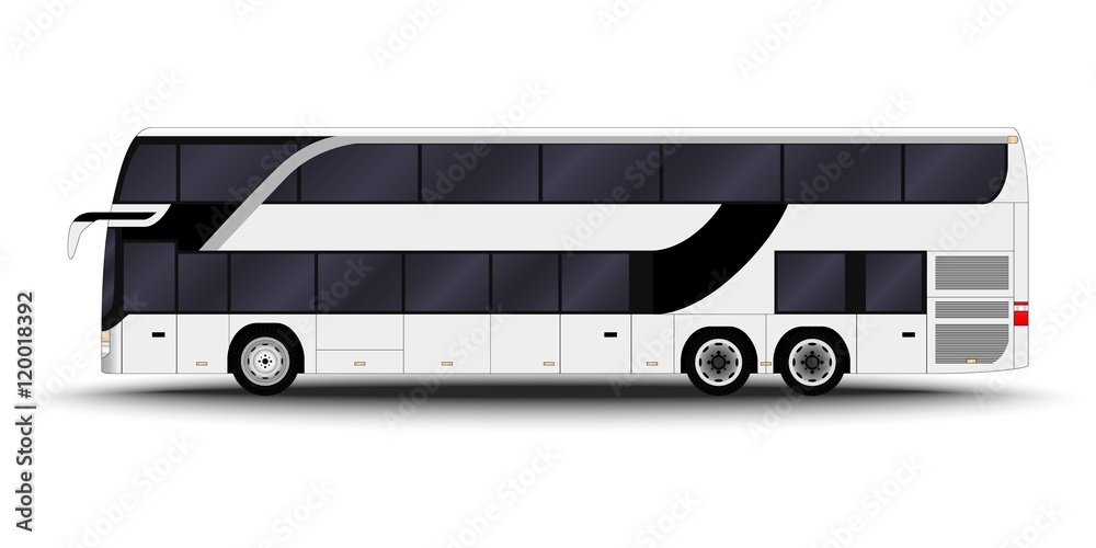 city transport. Double decker, intercity, Bus side view. city transport. Double decker, intercity, Bus side view.