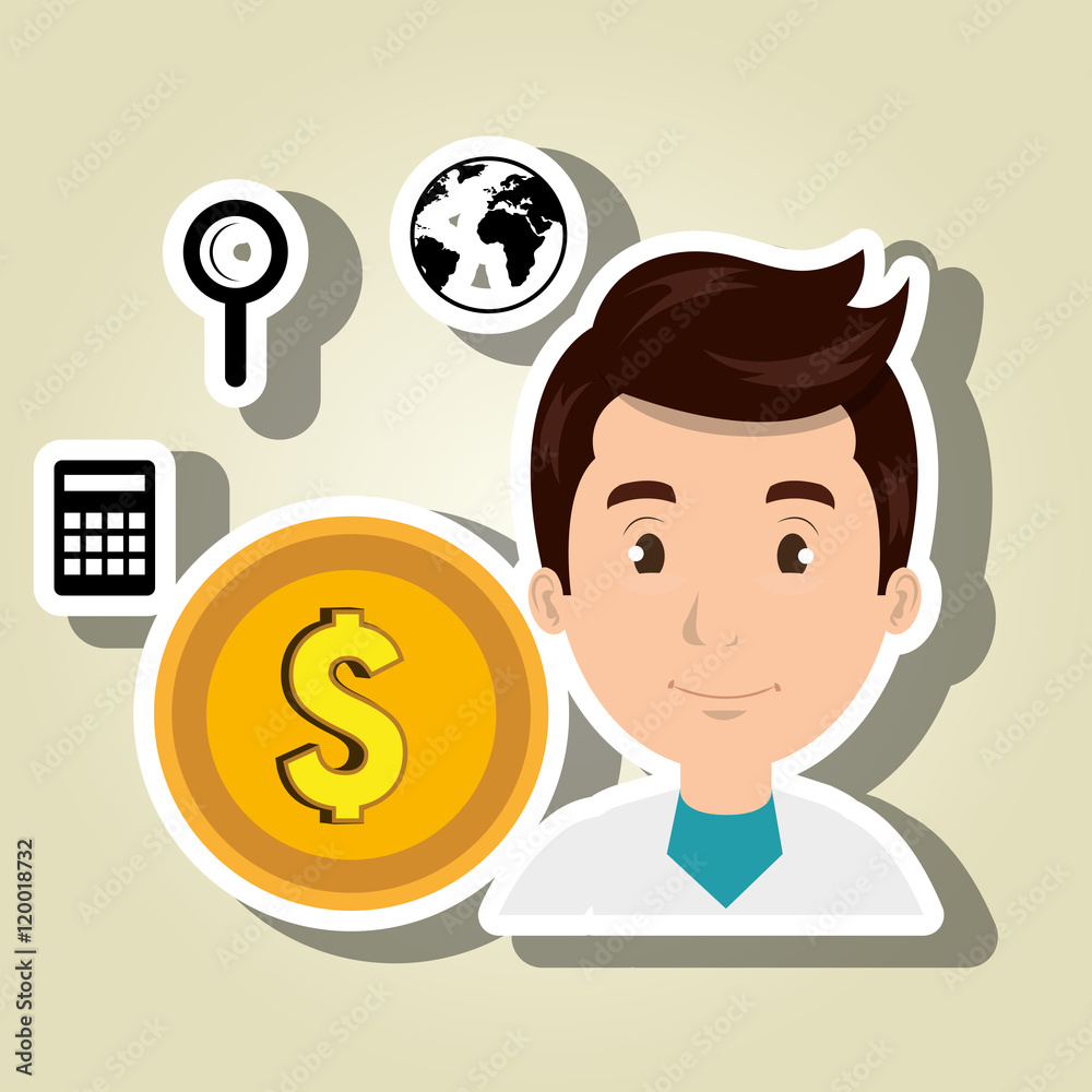 man coin money icons vector illustration eps10 man coin money icons vector illustration eps10