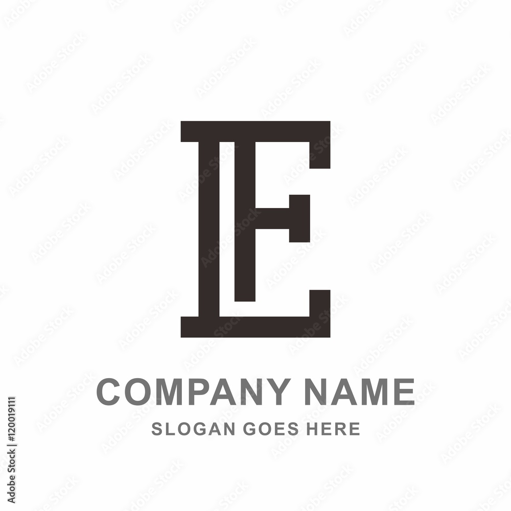 Monogram Letter L & F Simple Line Vector Logo Design Template Monogram Letter L & F Simple Line Vector Logo Design Template