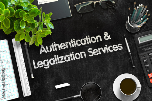 Fotografi Authentication and Legalization Services Concept. 3D render.