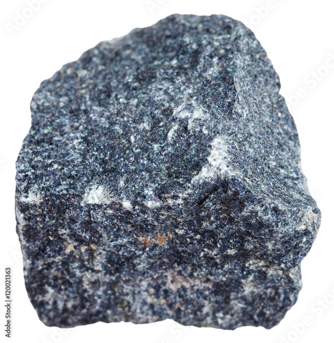 Gabbro mineral isolated on white background photo