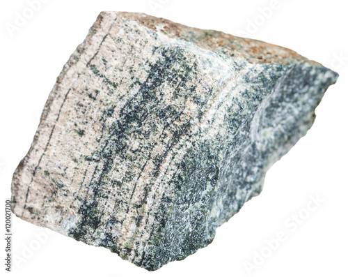 Skarn (tactite) stone isolated on white