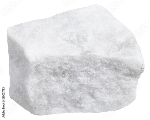 piece of white marble isolated