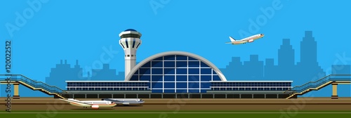 airport building vector illustration