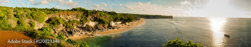 Panorama view of Balangan Beach in Bali Indonesia - nature vacation background