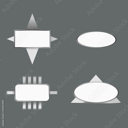 Modern labels selection with metallic details