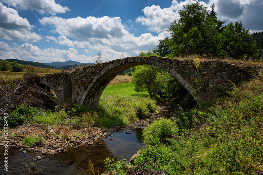 Old Roman bridge near Batak dam, Bulgaria