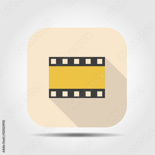 film flat icon with long shadow