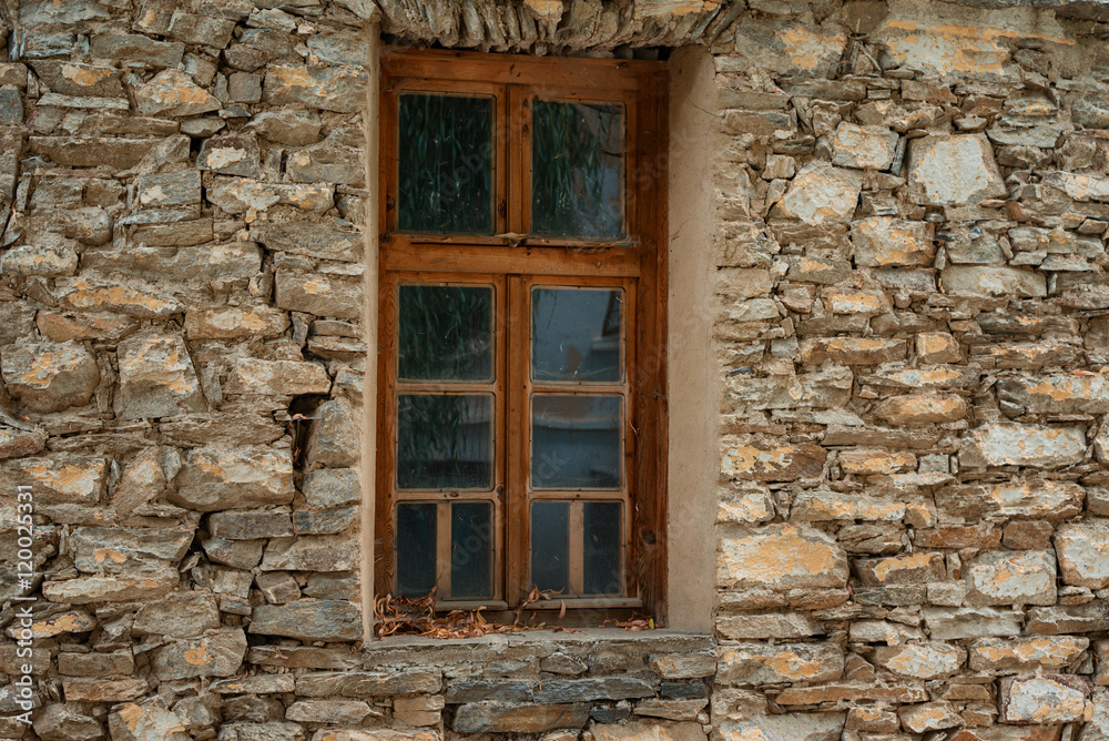 Window at one old Bulgarian house in Kovachevitsa village, Bulgaria Window at one old Bulgarian house in Kovachevitsa village, Bulgaria
