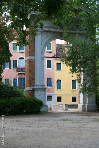 Entrence to The Giardini Park in Venice, Italy. The Venice Giardini host Venice Biennale Art Festival. © jelena990