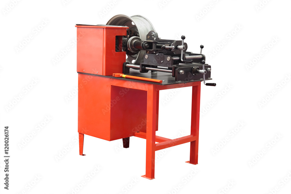 Rim on the special machine for repair of rims Rim on the special machine for repair of rims