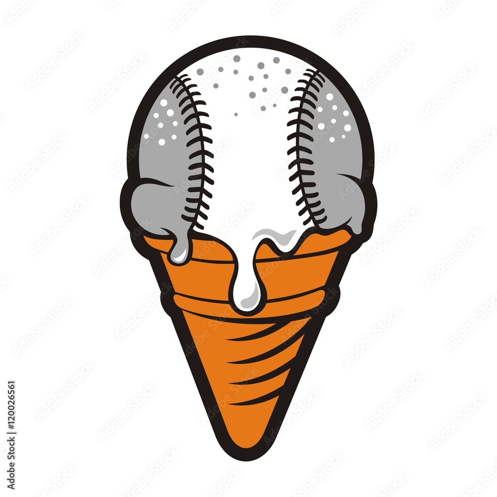 Baseball ice cream stock illustration adobe stock