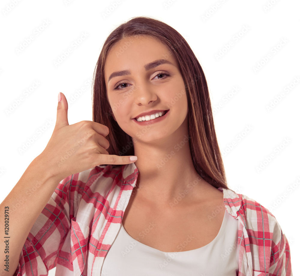 Attractive young girl Attractive young girl