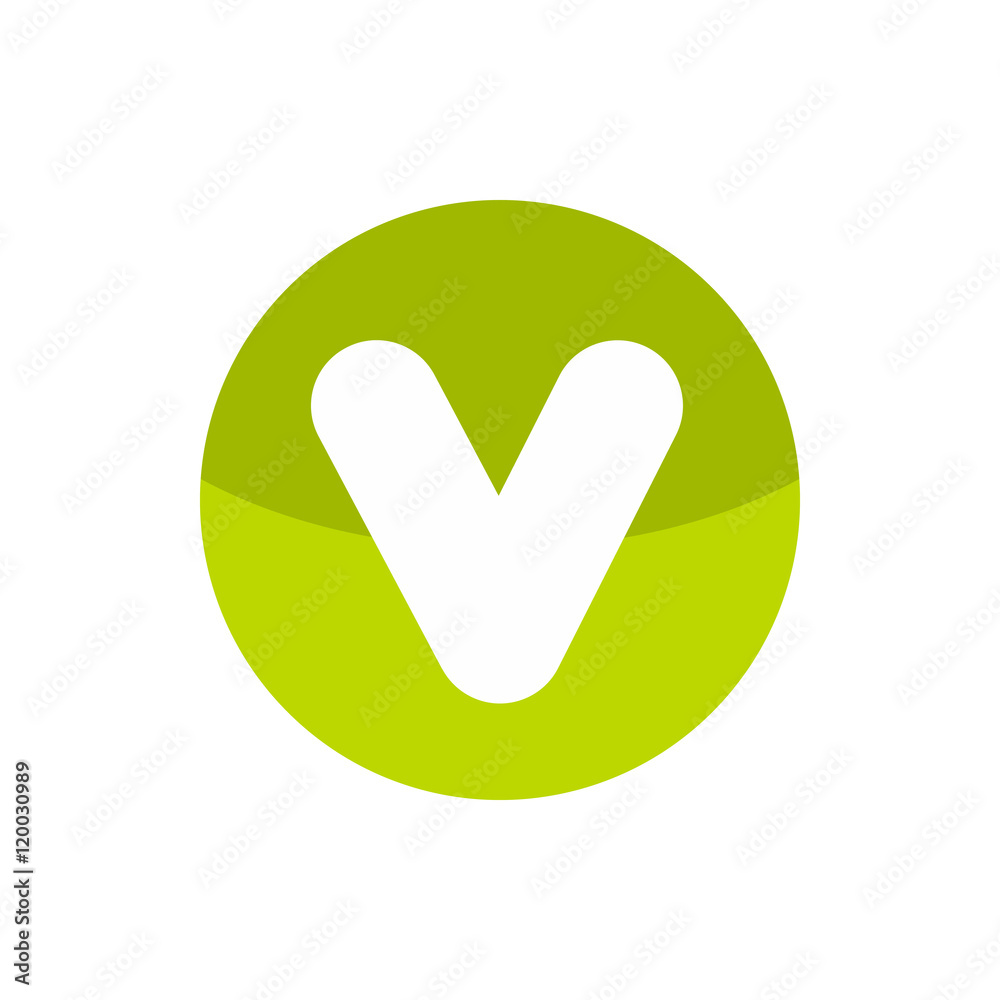 Fat tick in circle icon in flat style isolated on white background. Click and choice symbol vector illustration