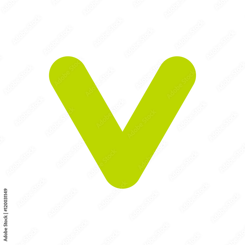 Tick icon in flat style isolated on white background. Click and choice symbol vector illustration Tick icon in flat style isolated on white background. Click and choice symbol vector illustration