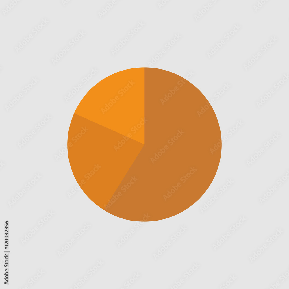 Business colorful graph _ Pie chart _ Business concept _ Orange graph vector illustration Business colorful graph _ Pie chart _ Business concept _ Orange graph vector illustration
