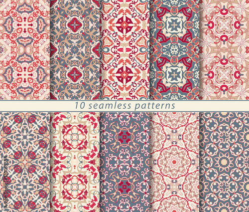 set of ten arabic patterns