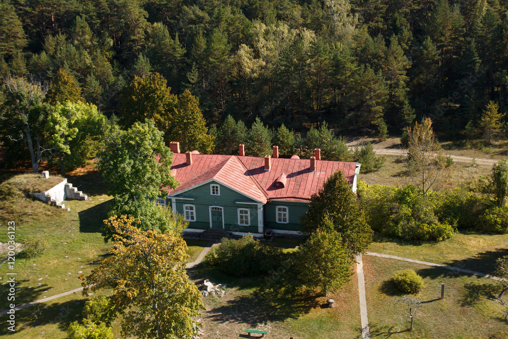 Birds view of a mansion Birds view of a mansion