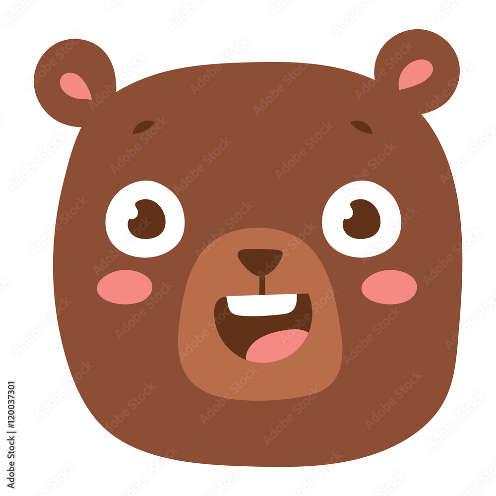Animal emotion avatar vector icon Animal emotion avatar vector icon