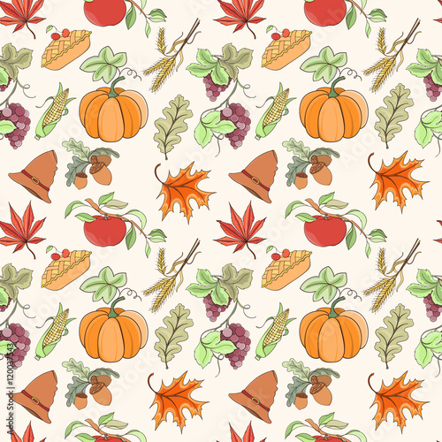 Thanksgiving seamless pattern