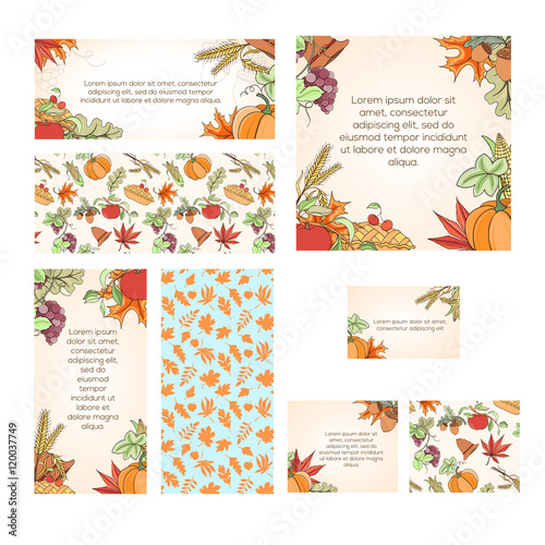 Thanksgiving holiday card set