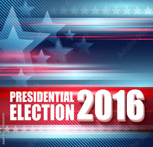 2016 USA presidential election poster. Vector illustration