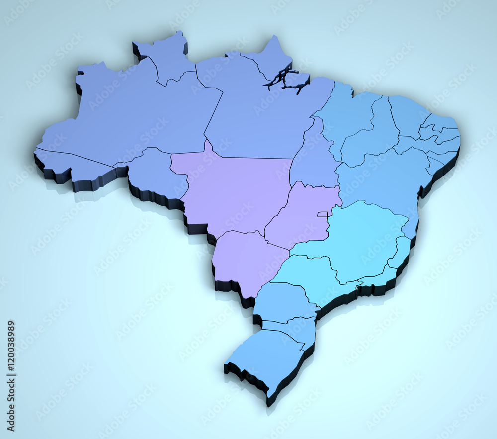 Obraz premium Brazil 3D