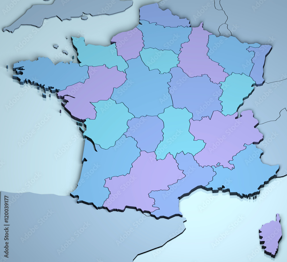 Obraz premium Francja 3D