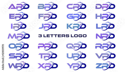 3 letters modern generic swoosh logo ARD, BRD, CRD, DRD, ERD, FRD, GRD, HRD, IRD, JRD, KRD, LRD, MRD, NRD, ORD, PRD, QRD, RRD, SRD, TRD, URD, VRD, WRD, XRD, YRD, ZRD