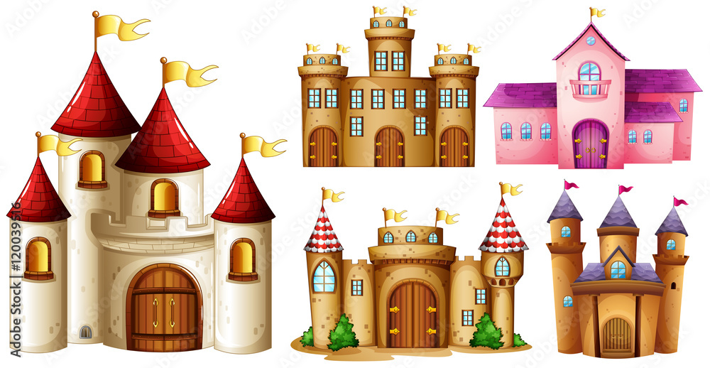 Five design of castle towers