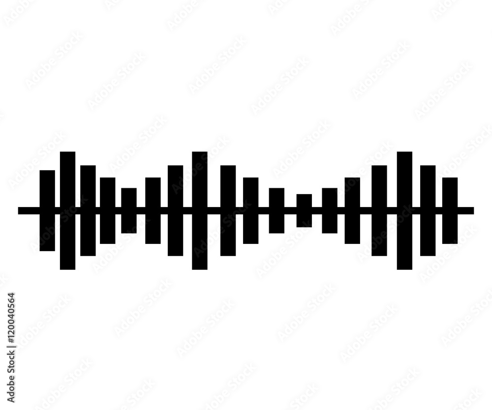 music sound waves audio technology musical pulse. Vector illustration