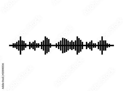 music sound waves audio technology musical pulse. Vector illustration