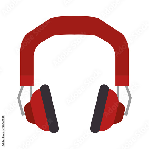 headphone music audio sound technology device vector illustration
