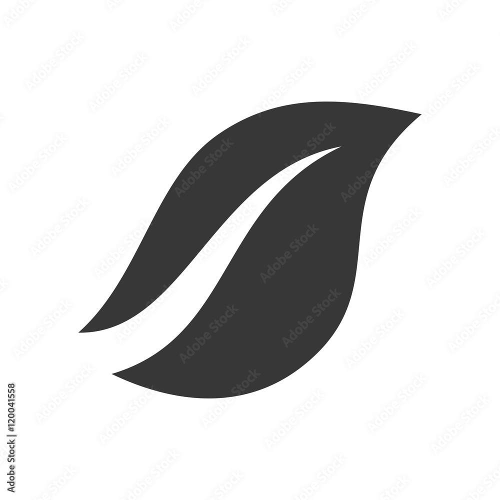 ecology green leaf plant natural sheet silhouette vector illustration ecology green leaf plant natural sheet silhouette vector illustration