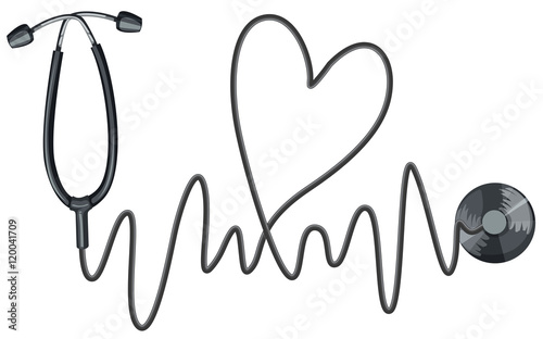 Stethoscope on white background