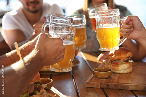 Group of friends drinking b...