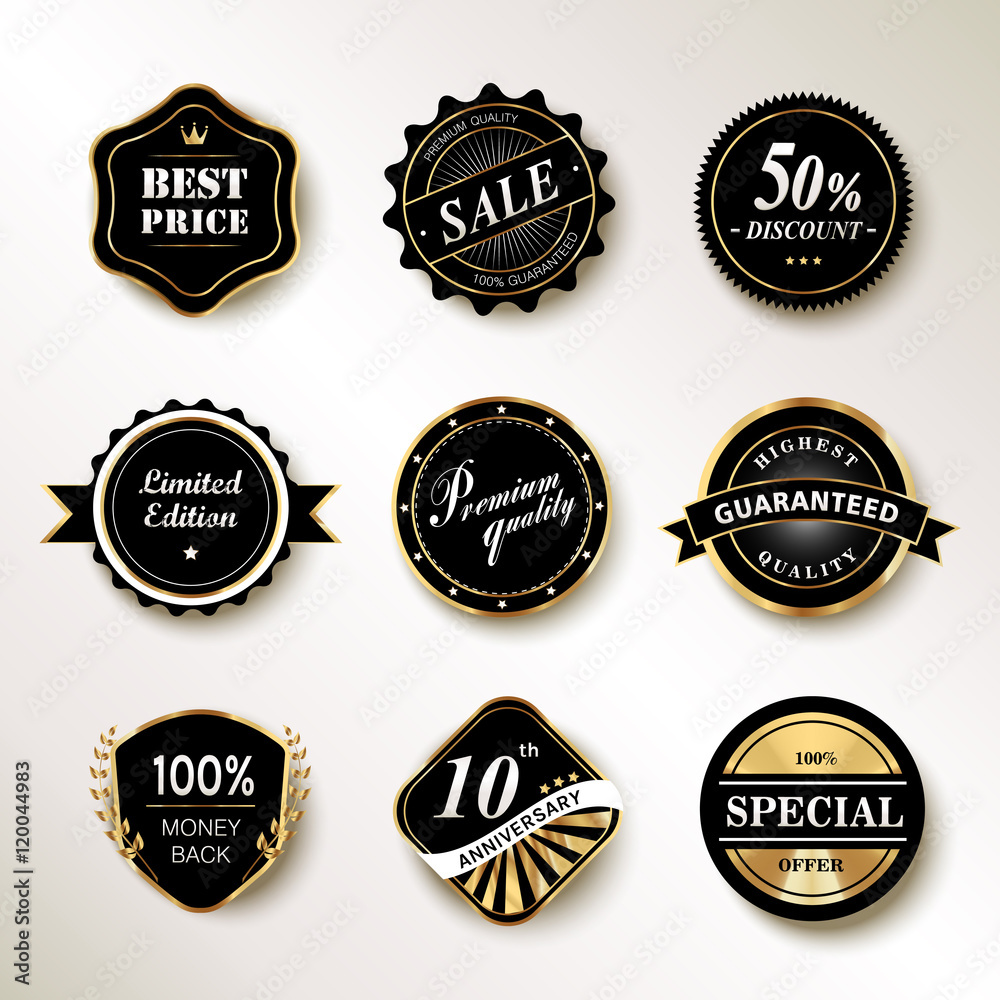 Exquisite labels set