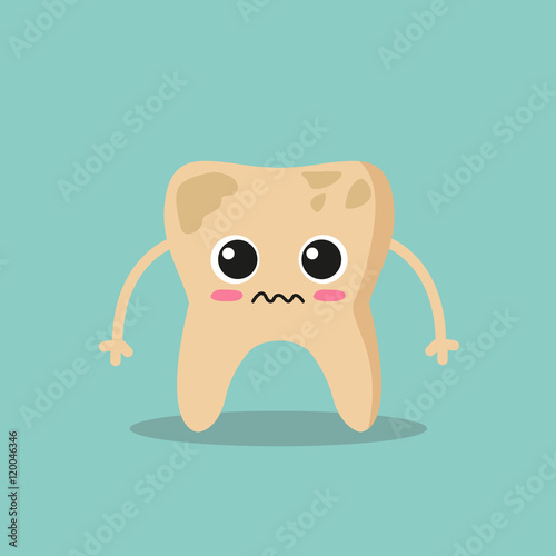 Cute and funny tooth