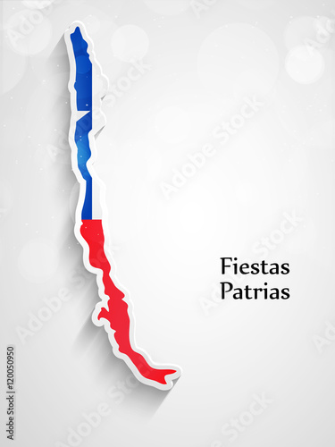 Illustration of Chile Flags for Fiestas Patrias celebrations