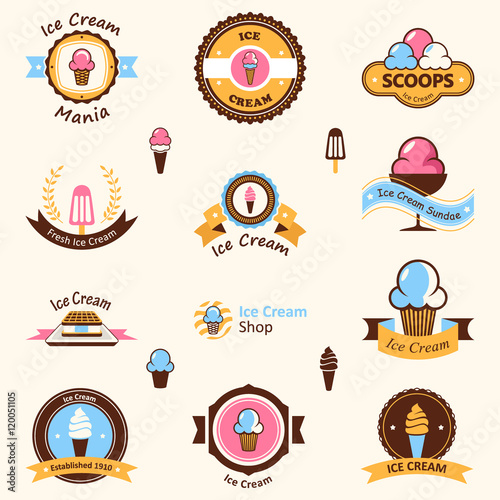 Ice cream shop logo