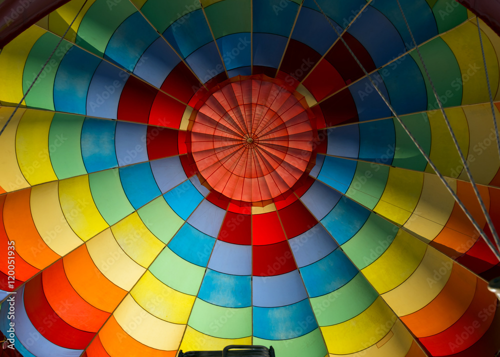 Fototapeta premium Inside of hot air balloon
