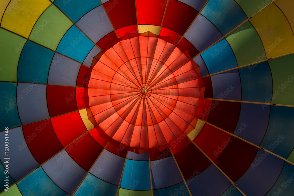 Fototapeta premium Inside of hot air balloon