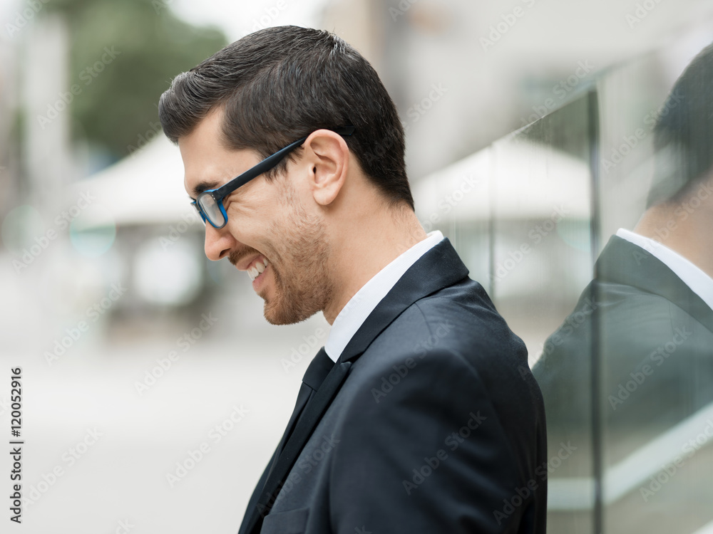 Portrait of handsome businessman outdoor Portrait of handsome businessman outdoor