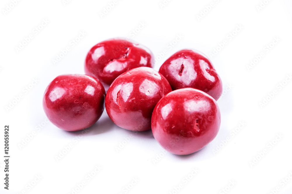 Cherry pastels isolated on white background