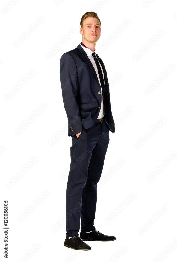 Young businessman full length portrait isolated Young businessman full length portrait isolated