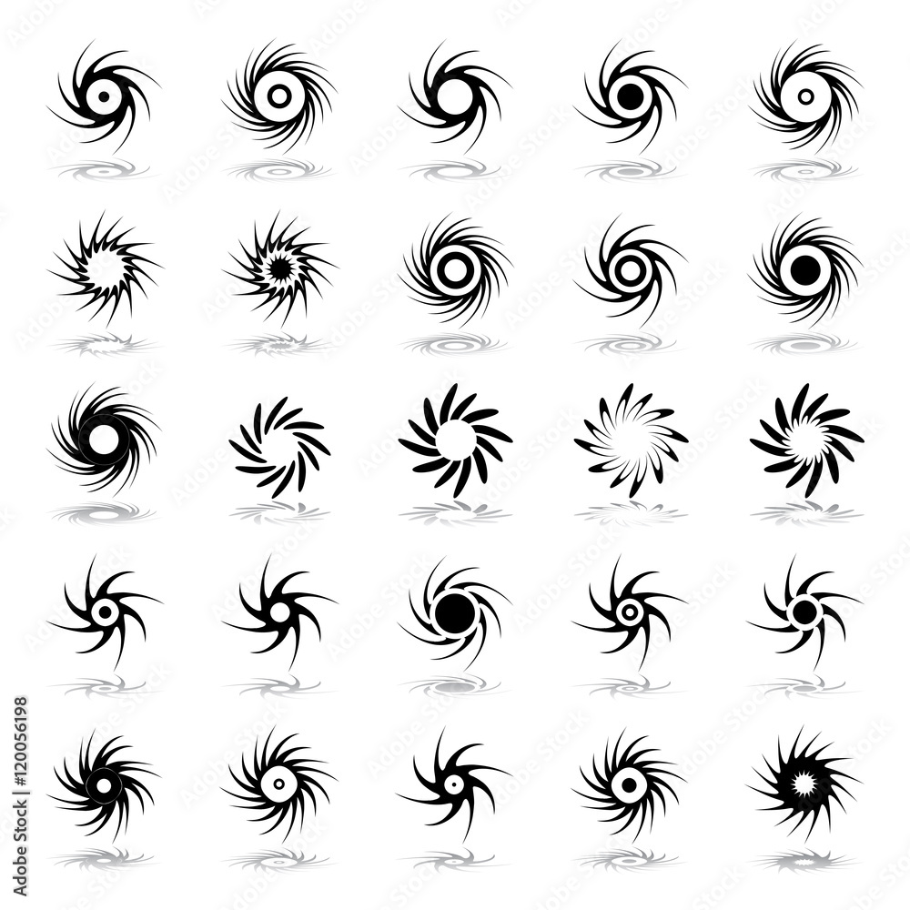 Rotation design elements. Rotation design elements.
